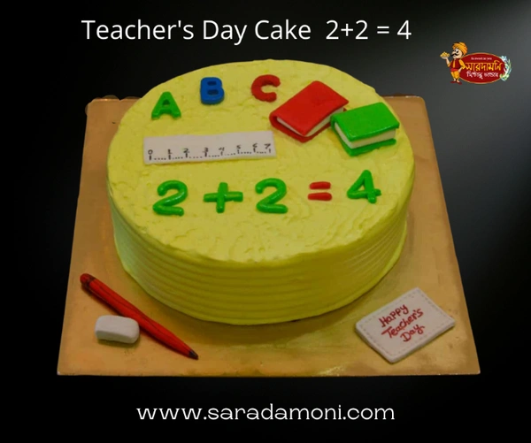 Teacher's Day Cake 2+ 2 = 4 - 1 Pound